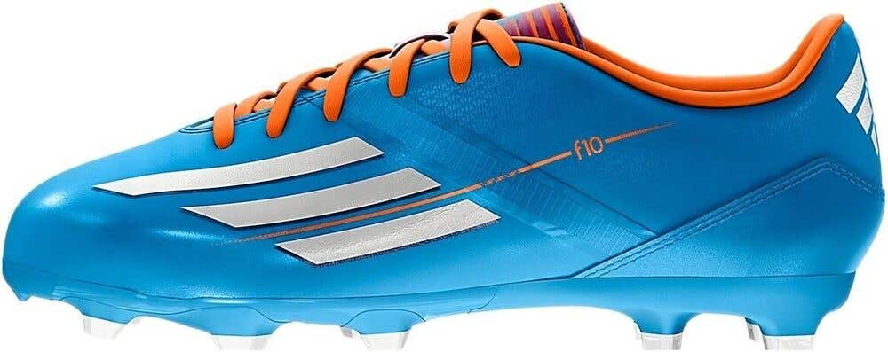 Adidas D67202 F10 TRX FG J Youth Soccer Cleats Solar Blue Orange US Size 5.5