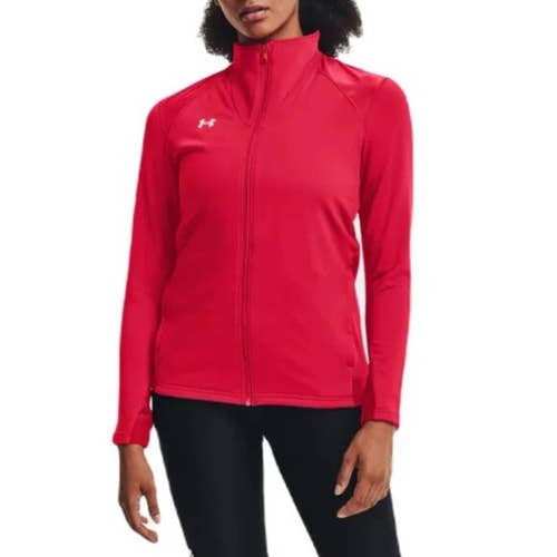 Women's Red Under Armour Command Warm-Up Full-Zip