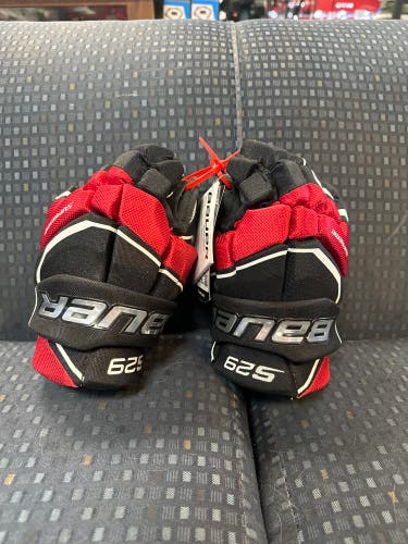 New  Bauer Supreme S29 Gloves Black And Red Multiple Sizes