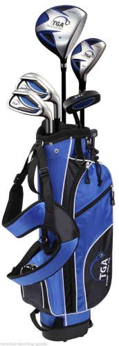 NIB TGA Premier Junior Golf Club Set Blue w/Bag Ages 9-12 (4'4"-4'11") RH