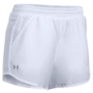 Under Armour Women's Fly By White Athletic Running Shorts