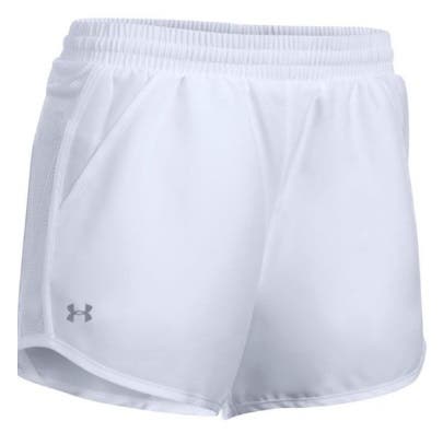 Under Armour Women's Fly By White Athletic Running Shorts