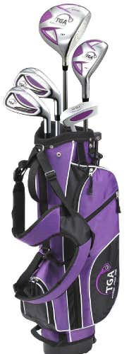 NIB TGA Premier Junior Golf Club Set Purple w/Bag Ages 9-12 (4'4"- 4'11") RH