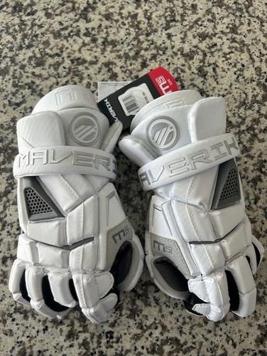 New Maverik m5 Lacrosse Gloves 13" white