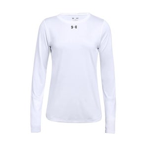 Women's Under Armour White Locker Tee - Long Sleeve