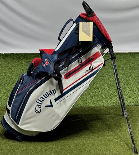 Callaway 2023 Chev Stand 4-Way Golf Bag 5123030 Navy/White/Red NEW #89072