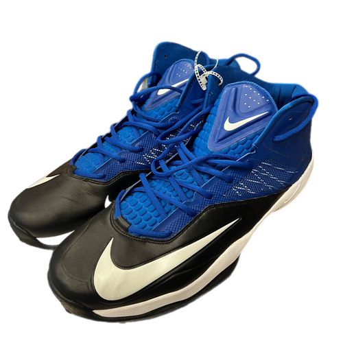Nike Zoom Code Elite 3/4 Shark Football Cleats 603370-004 Black/Blue Size 20