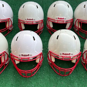 Bundle 8 Helmets Riddell Speed Football Adult 4 M, 4 Large