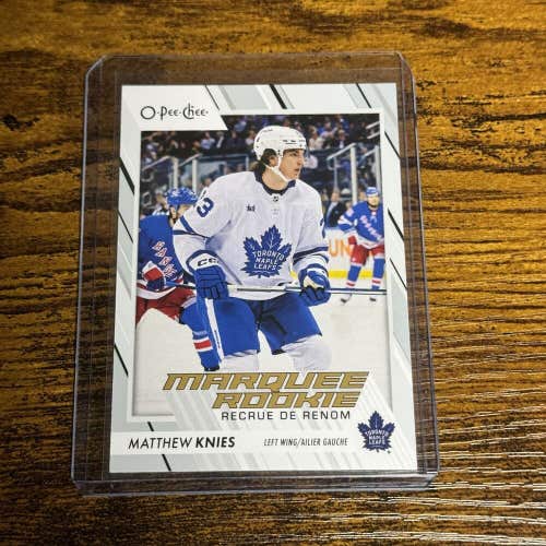 Matthew Knies Toronto Maple Leafs 23-24 NHL Hockey O Pee Chee Marquee Rookie 573