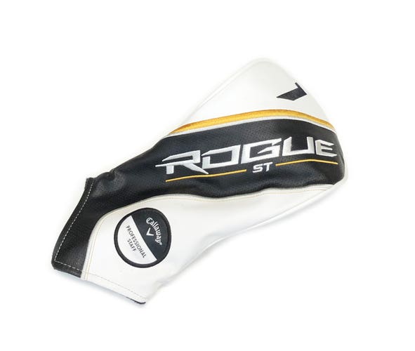 Rare Callaway Golf Rogue ST Professional Staff White/Black/Gold Driver Headcover