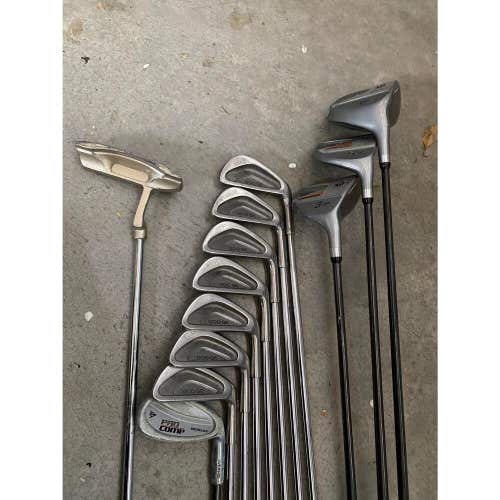 Men's Complete Golf Set with Wilson Irons, Driver, Woods, Putter. No Bag