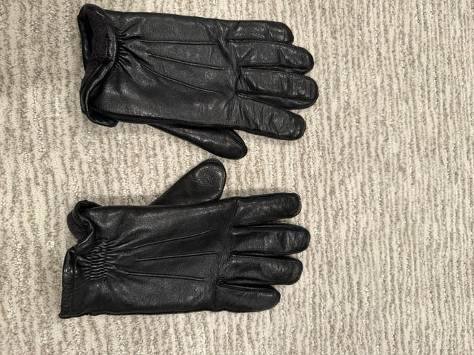 Men’s Large Black Leather Gloves
