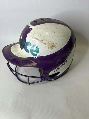 Used Rip-it Used Whi Pur Helmet Md Baseball And Softball Helmets