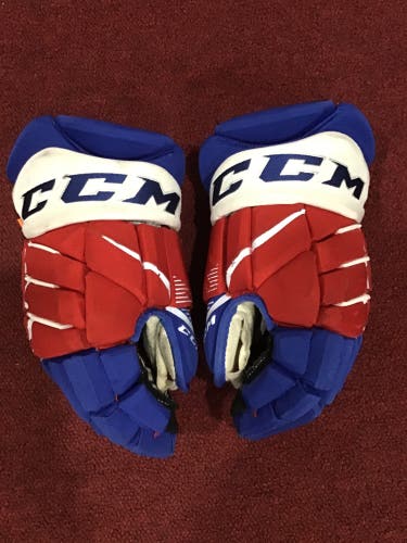 Rochester Americans Used CCM Pro 15" Pro Stock Gloves Item#ROCA15