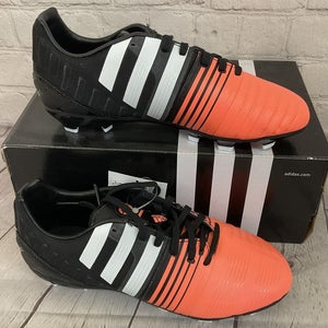 Adidas B40323 Nitrocharge 1.0 FG J Men's Soccer Cleats Black White Orange US 5.5
