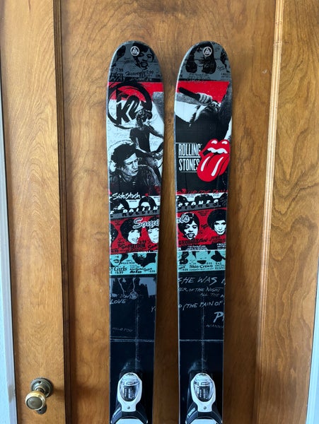 best bindings for k2 rolling stones skis K2 SideStash “Rolling Stones” 174cm with Look Dual 12 WTR Bindings |  SidelineSwap