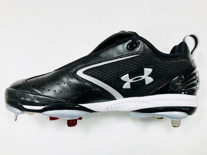 Under Armour Metal Bomber Low ST Cleats mens baseball 8.5 black steel shoes UA