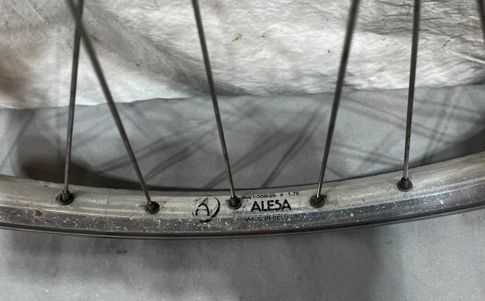 Alesa Rim Vintage ALESA 36-Spoke Silver Aluminum Mtn Bike Rear Wheel Deore LX HB ...