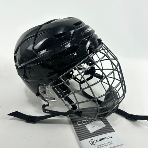 Brand New Black Warrior CF 100 Helmet with Cage - Size Large