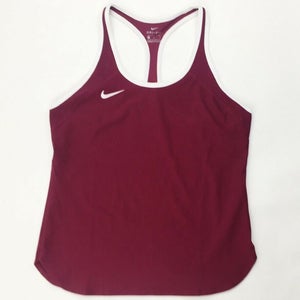 Nike Dry Tank Tennis Shirt Running Women's Medium 840171 Maroon White