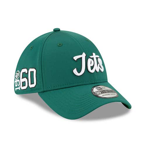 New Era New York Jets 1960 39Thirty Stretch Fit Curved Bill Cap Men's S/M Green