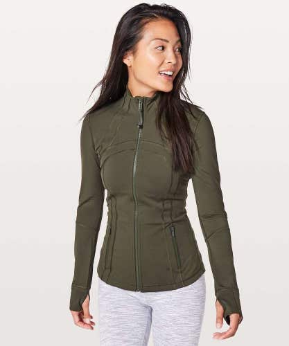 Lululemon Define Jacket Women's Size: 6 Dark Olive Nulux Full Zip Active Yoga