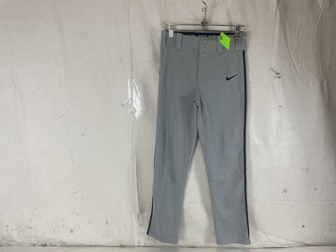Used Nike Swoosh Piped Ah6943-062 Junior Lg Baseball Pants Gry Blk