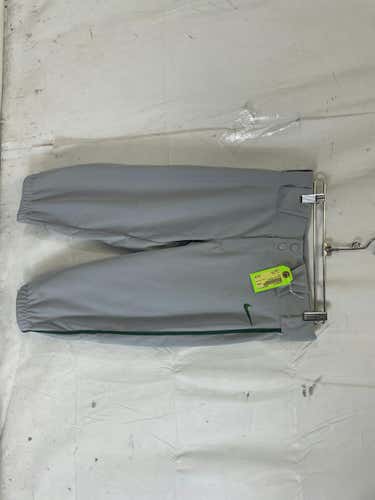 Used Nike Dri Fit Knicker Style Aq7979-059 Youth Lg Piped Baseball Pants Grey Green