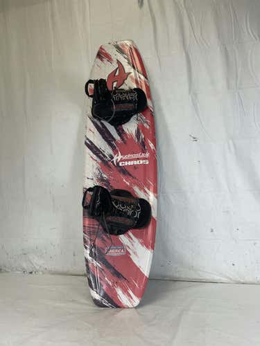 Used Hydroslide Chaos 142 Cm Wakeboard W Chaser Bindings - No Fins