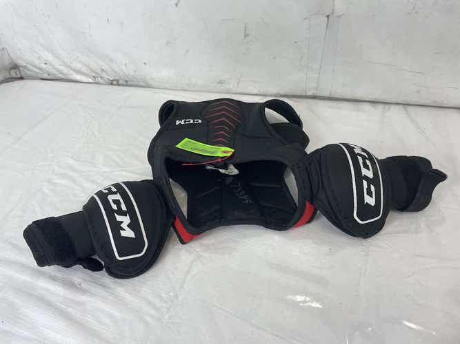 Used Ccm Qlt Edge Youth Lg Hockey Shoulder Pads 4'0" - 4'4"