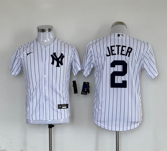 Derek Jeter White New York Yankees Jersey Throwback Size 3XL