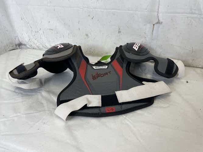Used Bauer Lil' Sport Youth Lg Hockey Shoulder Pads Age 7-9