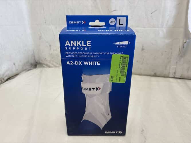 New Zamst A2-dx White Ankle Support Ankle Brace Left Lg (mens 11-13.5)