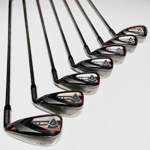 Callaway Razr X HL Iron Set 4-9, PW Right Handed Uniflex Steel Shafts