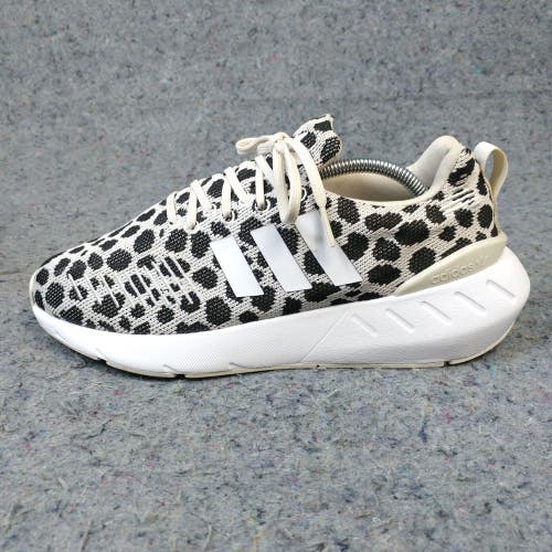 Adidas Swift Run 22 Girls 6.5Y Running Shoes Sneakers Leopard Animal Print
