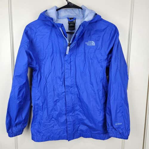 The North Face Hyvent Lightweight Rain Jacket Girls Size: L (14/16) Blue