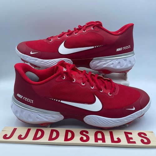 Nike Alpha Huarache Elite 3 Low Baseball Cleats Red White CK0746-600 Men’s Size 10.5  New