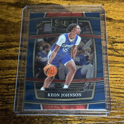 Keon Johnson LA Clippers 2021-22 NBA Panini Select Retail Blue Rookie Card #40
