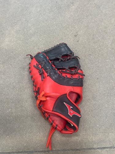Red Used Special Edition Mizuno MVP Prime Left Hand Throw First Base Baseball Glove 12.5"