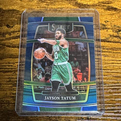 Jayson Tatum Boston Celtics 21-22 Panini Select NBA Retail Blue Base Silver #77