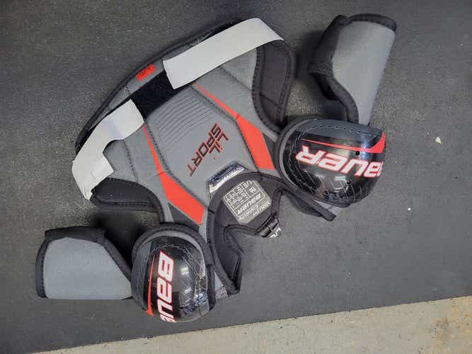 Used Bauer Lil Sport Lg Hockey Shoulder Pads
