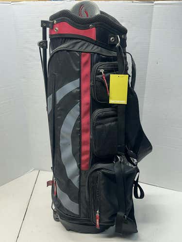 Used Golfaholic Stanf Bag Red Blk Golf Stand Bags