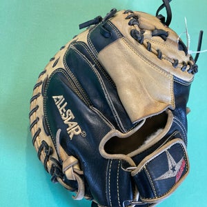 Used All Star CM3000XSBT Right Hand Throw Catcher's Baseball Glove 32" (Wrist Guard Sew-In Included)