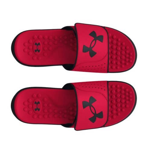 Men's Under Armour Red/Black Ignite Pro Slides 3026023-600