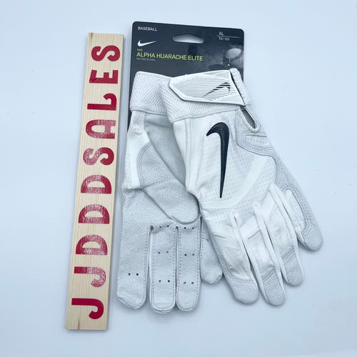 Nike Alpha Huarache Elite Baseball Batting Gloves White CV0695-102 Men's Size XL  New