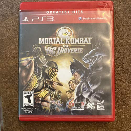 Mortal Kombat vs. DC Universe (Sony PlayStation 3, 2008) W/ Manual
