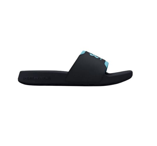 Women's Under Armour Black/Baby Blue Ignite Select Slides