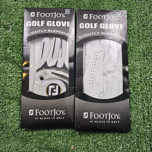 FootJoy Slightly Blemished StaSof White Golf Glove Men Left Hand Small 2 Pack