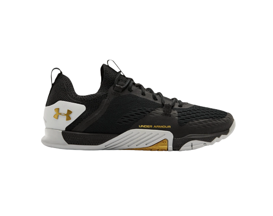 Under Armour Women’s Black/Gold Tribase Reign 2 Cross Trainers