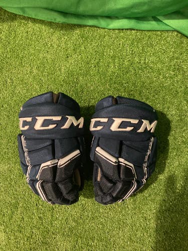 Blue Used Junior CCM Qlt Gloves 12"